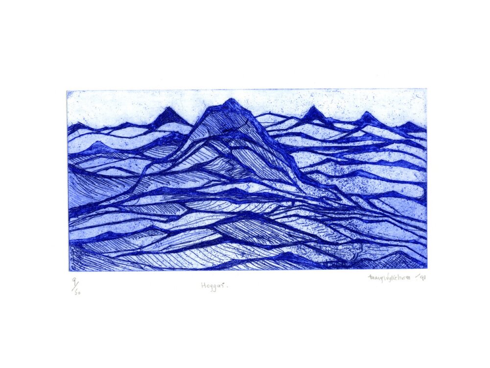 Mary Wykeham, Hoggar (blue), 1991