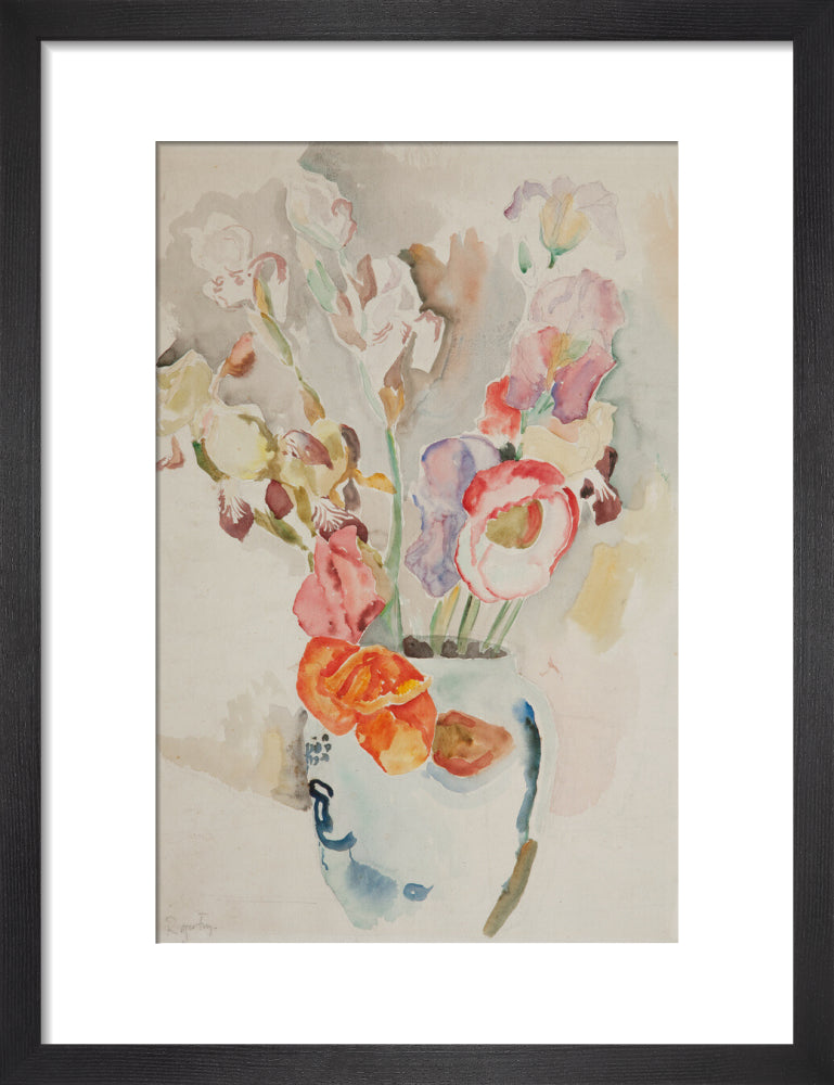 Roger Elliot Fry, Poppies and Irises, watercolour.