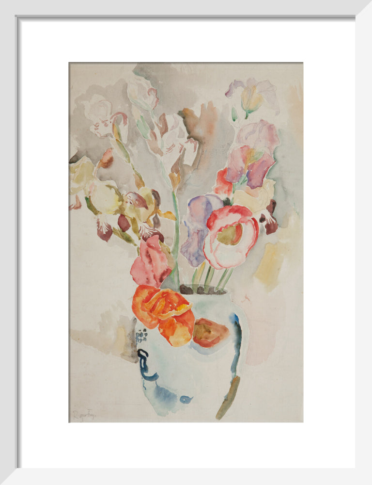 Roger Elliot Fry, Poppies and Irises, watercolour.