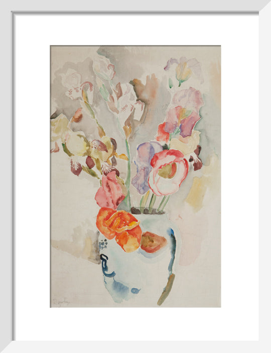 Roger Elliot Fry, Poppies and Irises, watercolour.