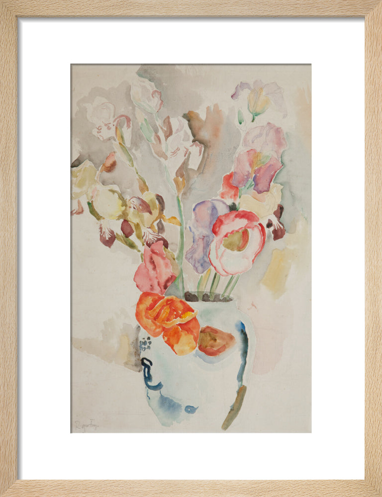 Roger Elliot Fry, Poppies and Irises, watercolour.
