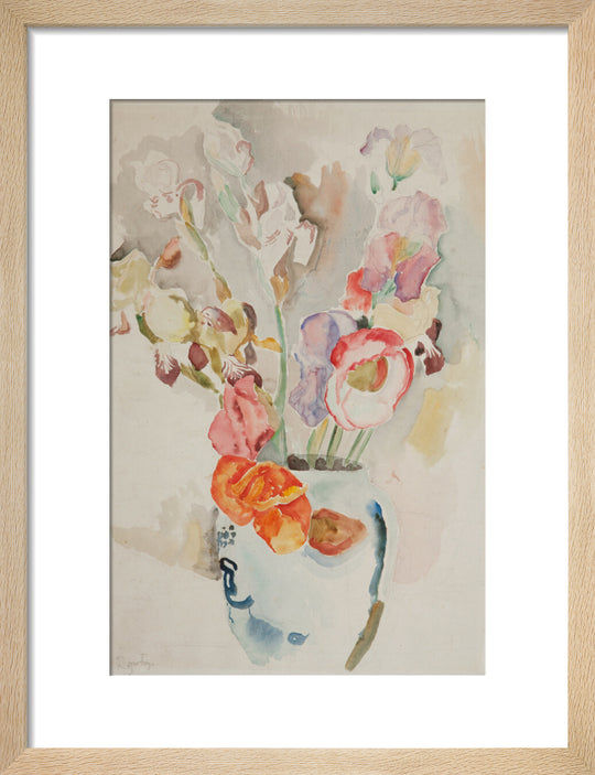 Roger Elliot Fry, Poppies and Irises, watercolour.