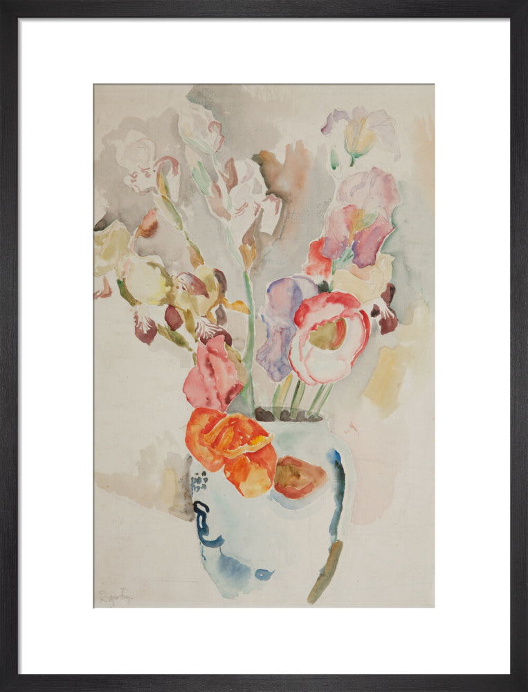Roger Elliot Fry, Poppies and Irises, watercolour.