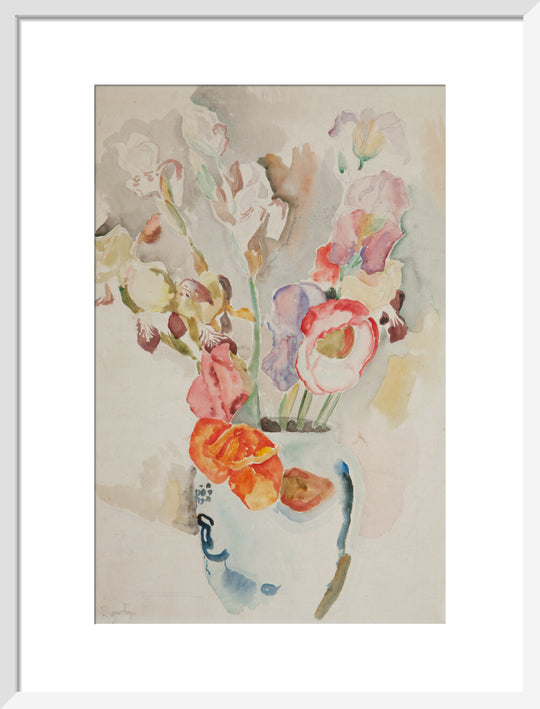 Roger Elliot Fry, Poppies and Irises, watercolour.