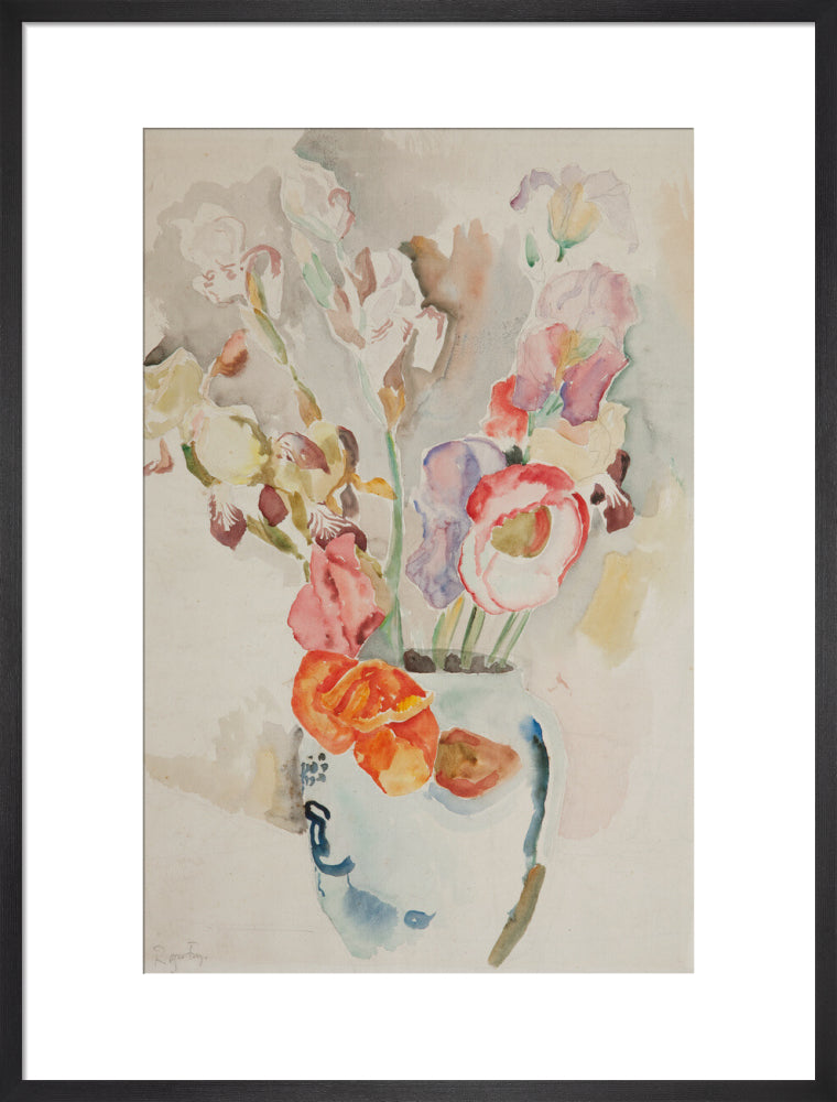 Roger Elliot Fry, Poppies and Irises, watercolour.