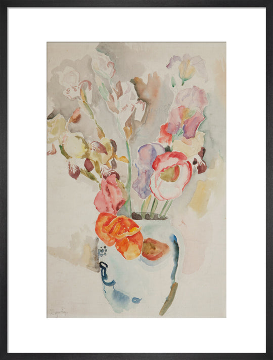 Roger Elliot Fry, Poppies and Irises, watercolour.