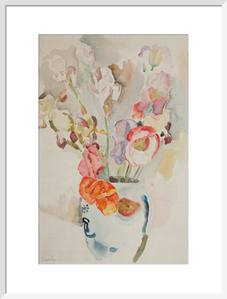 Roger Elliot Fry, Poppies and Irises, watercolour.