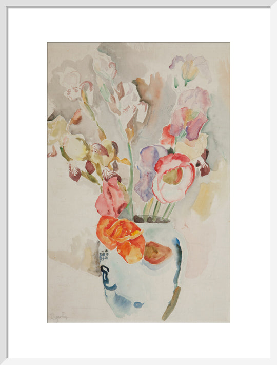 Roger Elliot Fry, Poppies and Irises, watercolour.