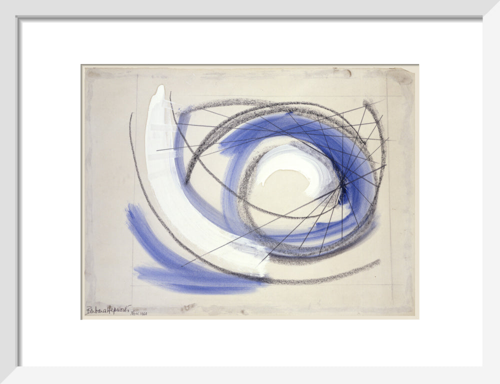 Barbara Hepworth, Spiral, 1960. (art print, small, white)