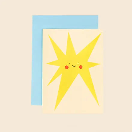 Star Face Greetings Card