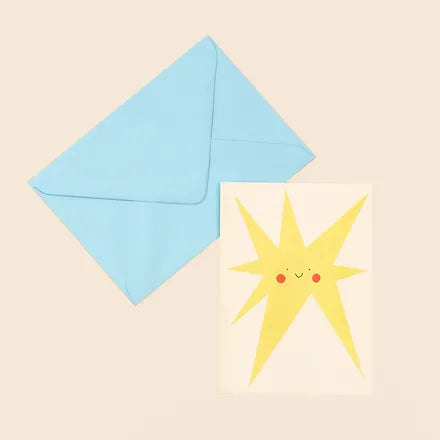 Star Face Greetings Card