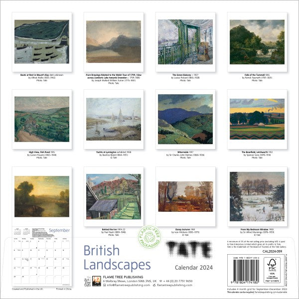 British Landscapes Tate Calendar 2024