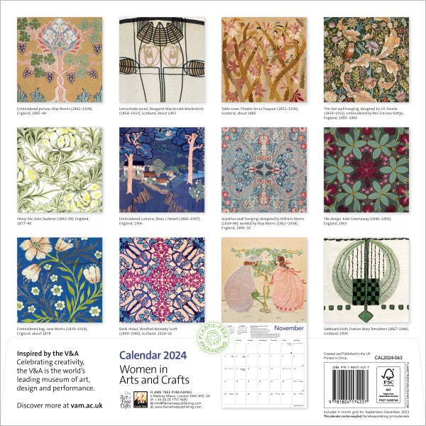 Women in Arts & Crafts V&A Calendar 2024