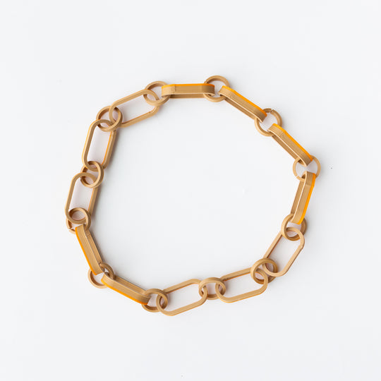 Will Sharp: Interchangeable Chain Brown Orange Necklace