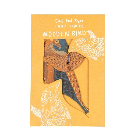Wooden Bird Decoration - Brown