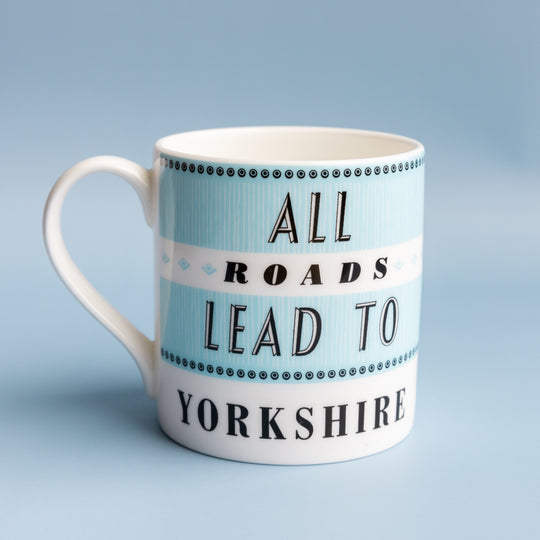 All Roads Lead to Yorkshire Mug - Blue
