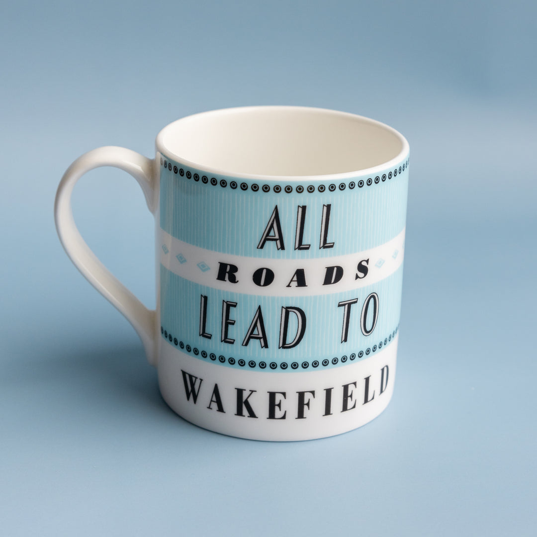 All Roads Lead to Wakefield Mug - Blue