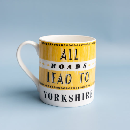 All Roads Lead to Yorkshire Mug - Yellow