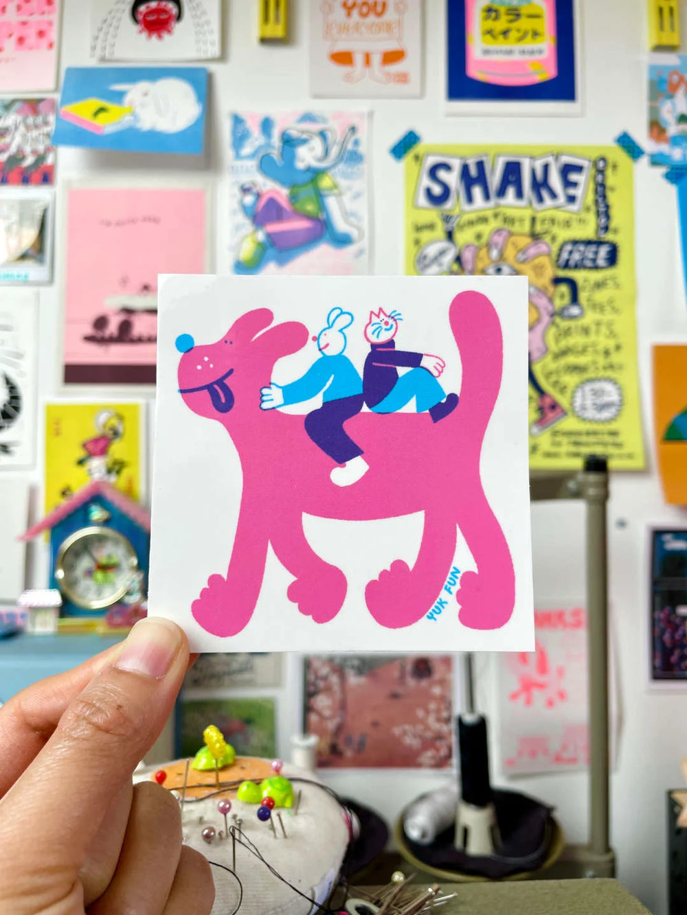 Dog Riders Sticker by Yuk Fun