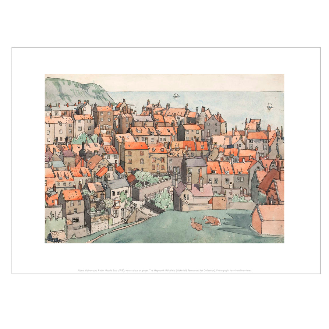 Robin Hood's Bay Mini Print by Alfred Wainwright