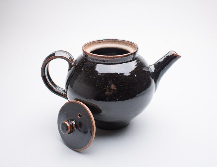 Teapot (Tenmoku) by Leach Pottery