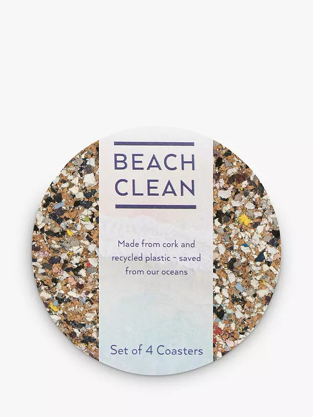 Beach Clean Round Coasters Set of 4