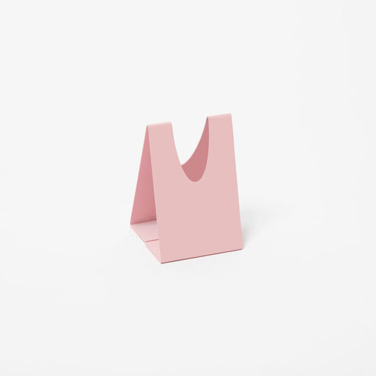 Pink Triangle Candlestick Holder