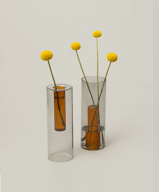 Reversible Vase  Grey / Orange