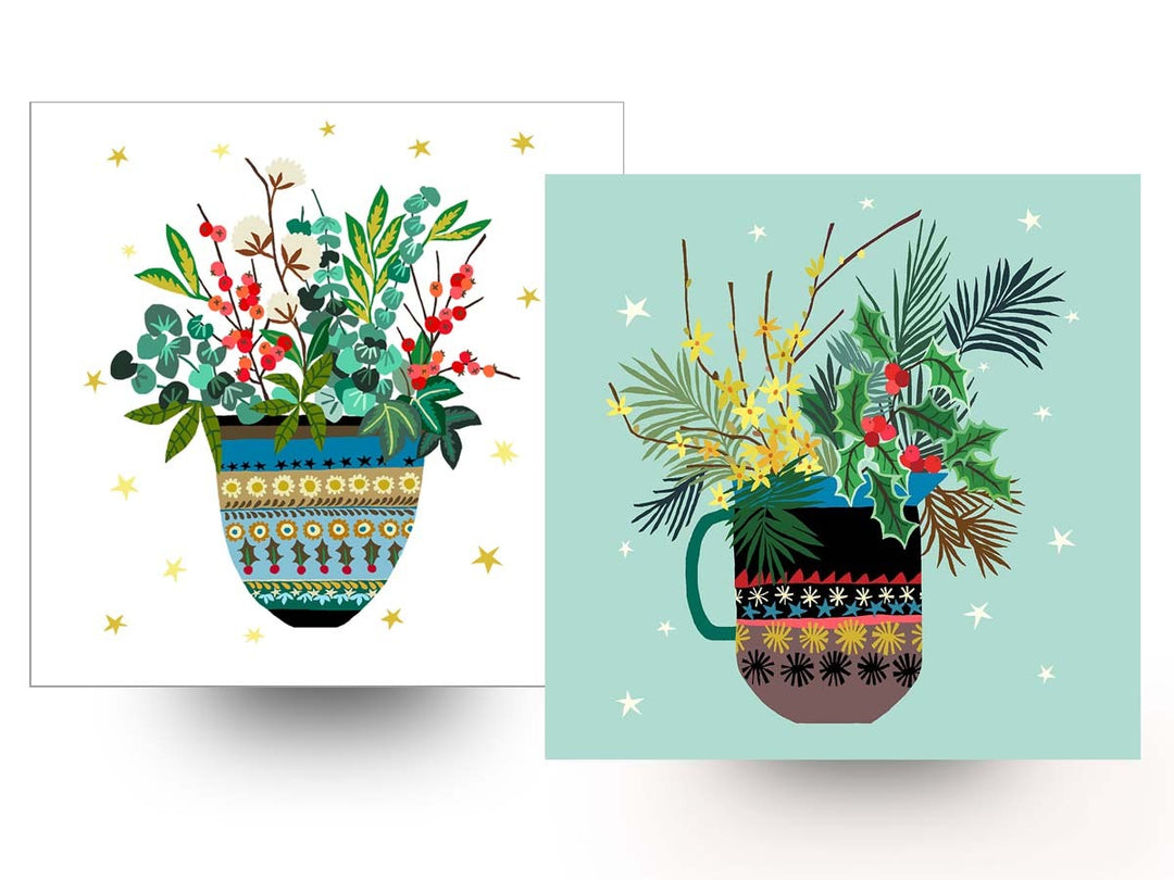 Vase / Winter Jasmine Christmas Card Pack