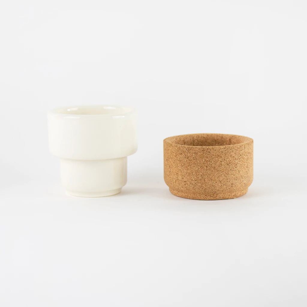 Cork & Ceramic Mug, Cream