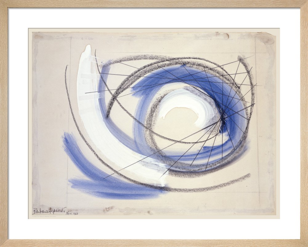 Framed Spiral Print by Barbara Hepworth