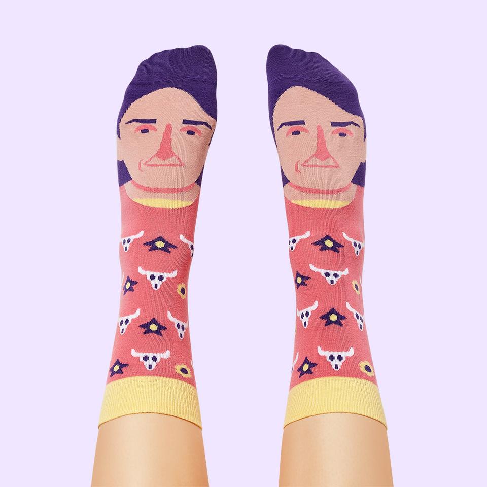 Medium Georgia O'Keefeet Socks by ChattyFeet