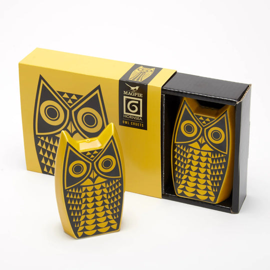 Hornsea Owl Cruet Set- Yellow