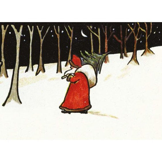 Father Christmas in the Woods Christmas Card Pack