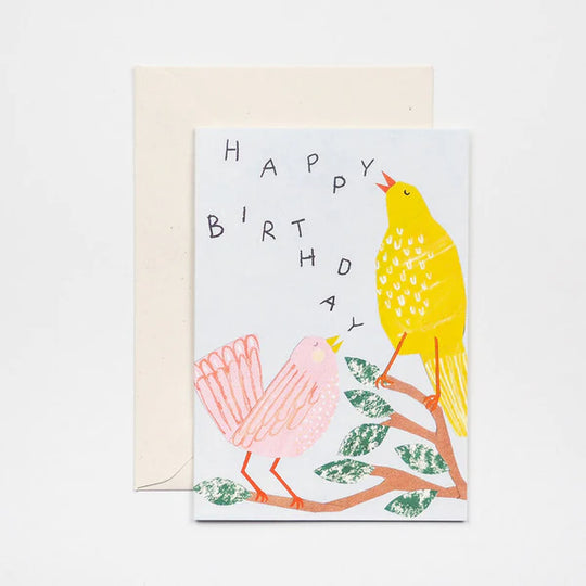 Birthday Birds Greetings Card