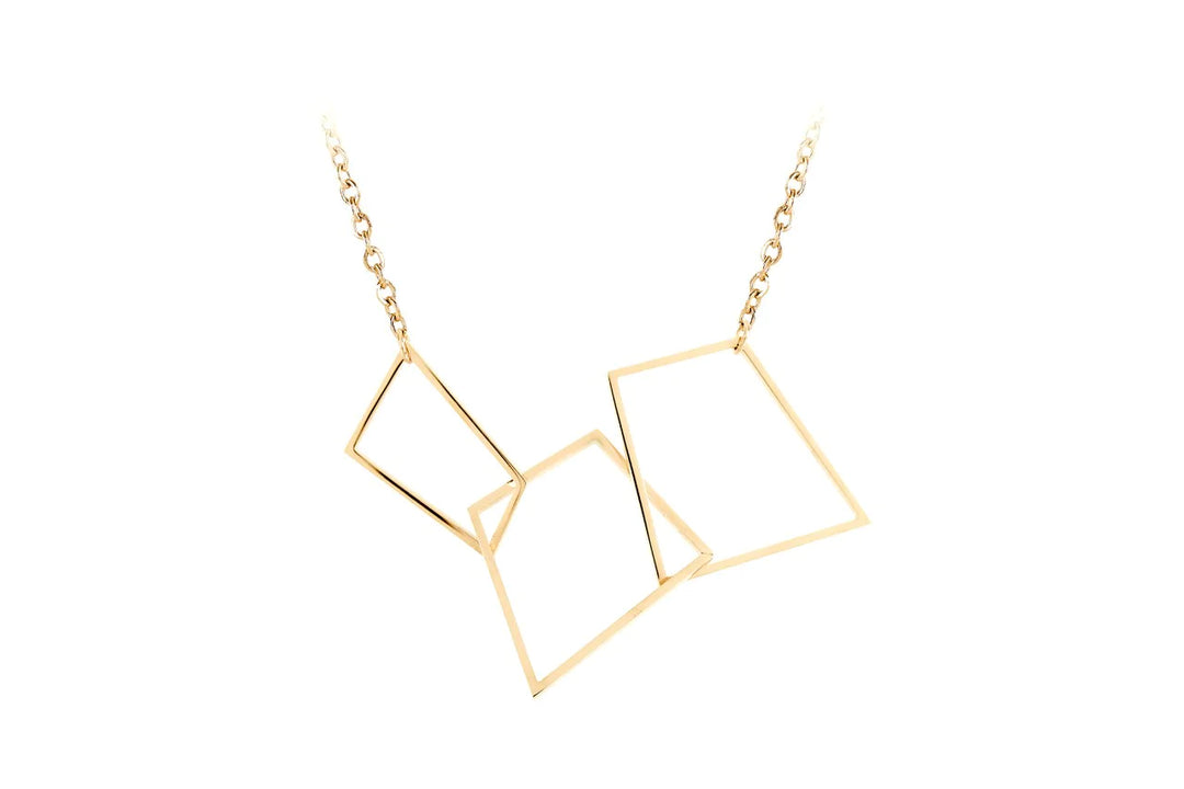 Geometric Necklace, Yellow Gold by Esa Evans