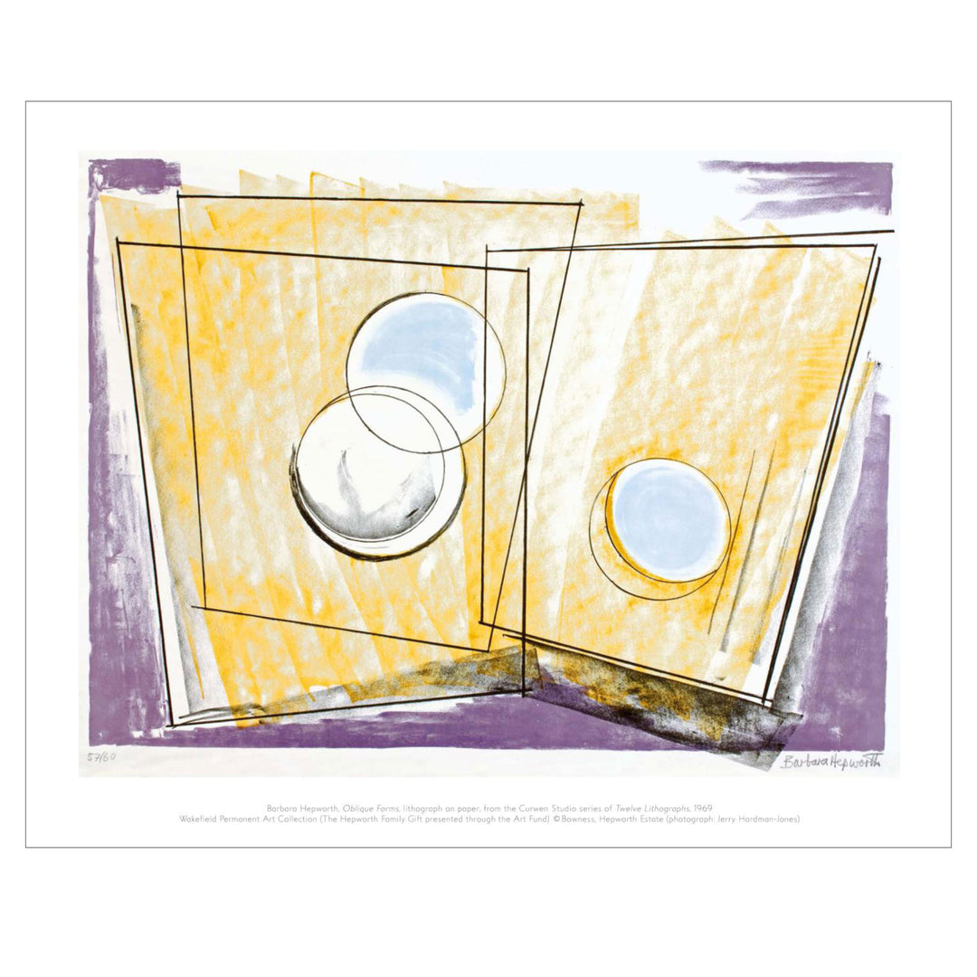 Oblique Forms by Barbara Hepworth Greetings Card