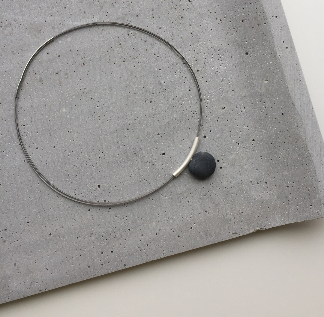 Pebble Pendant Silver