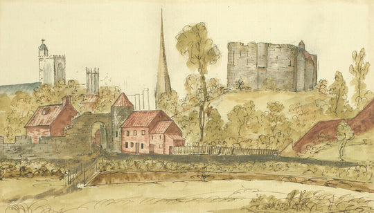 View towards Castlegate Postern and Clifford's Tower in the City of York taken from St. George's Field 1774