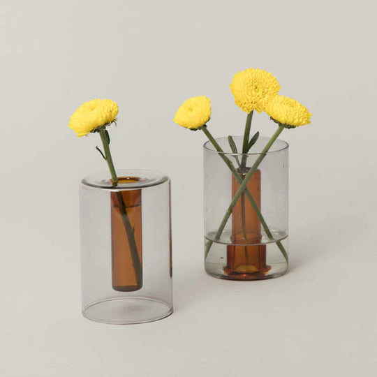 Mini Reversible Vase Grey / Orange